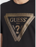 T-Shirt logo triangulaire plaquage - Guess