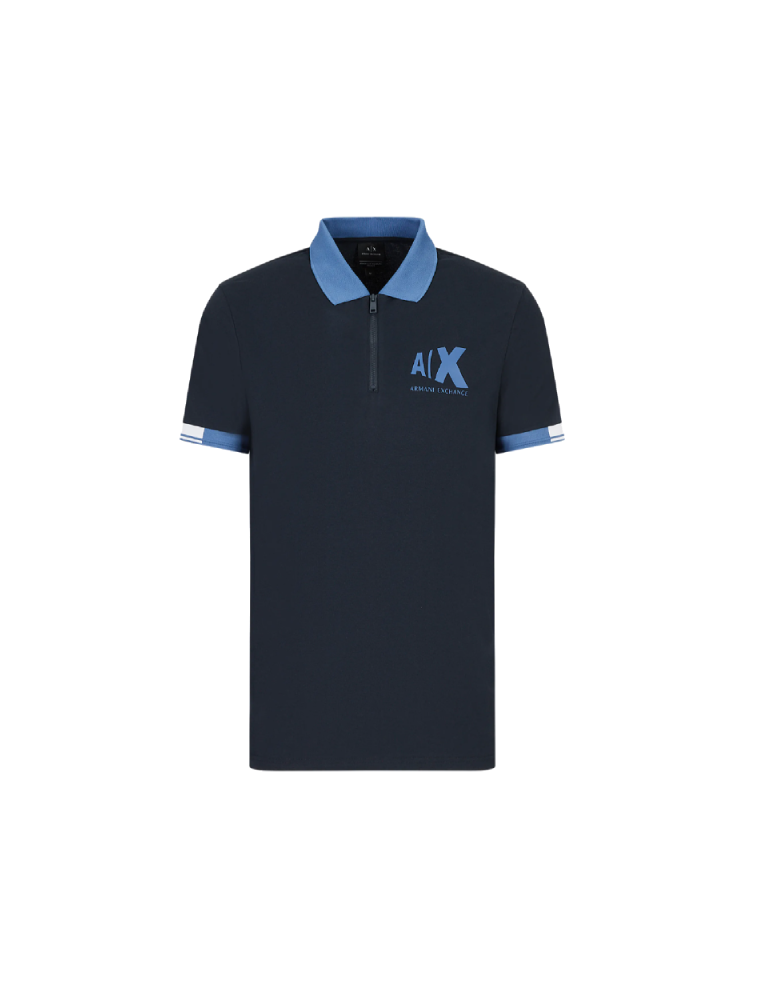 Polo Slim Fit Zippé A/X