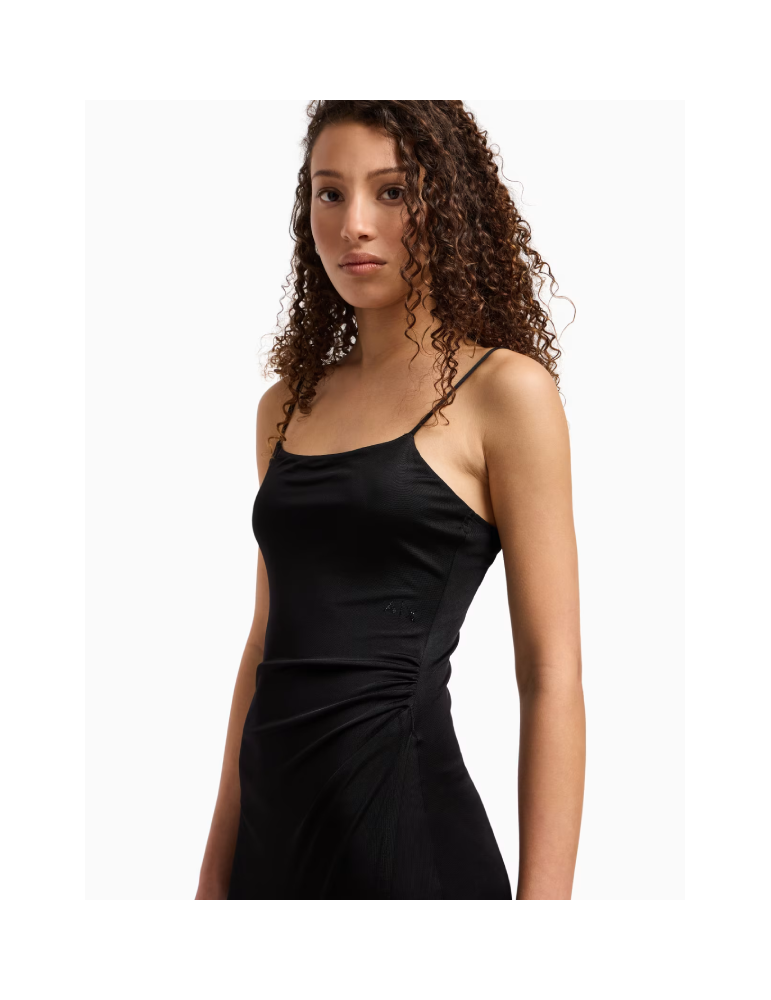 Robe longue en jersey avec drapé - A/X