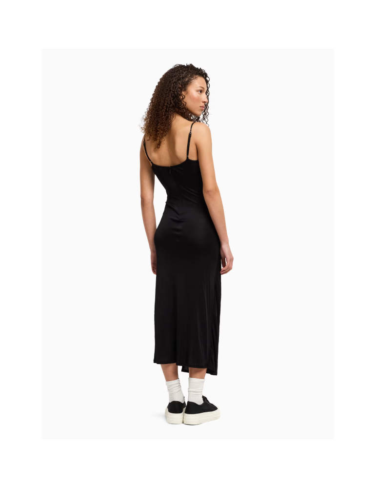 Robe longue en jersey avec drapé - A/X