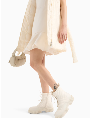 Robe courte en tissu satiné mat - A/X