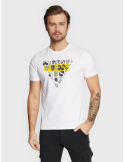 T-Shirt logo triangulaire plaquage - Guess