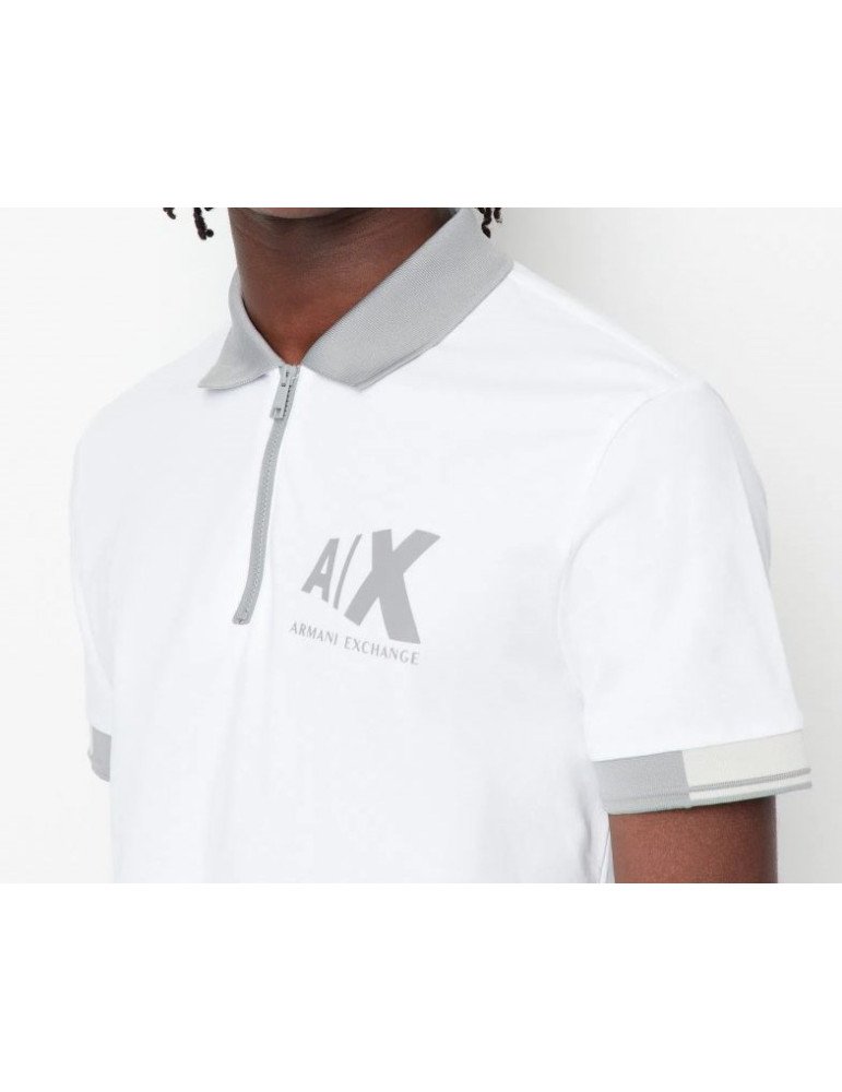 Polo Slim Fit Zippé A/X