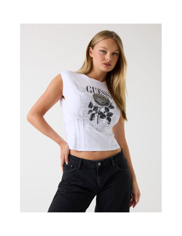 T-shirt sans manches avec logo - GUESS