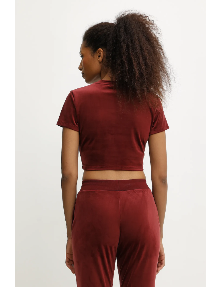T-shirt court en velours - GUESS