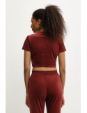 T-shirt court en velours - GUESS