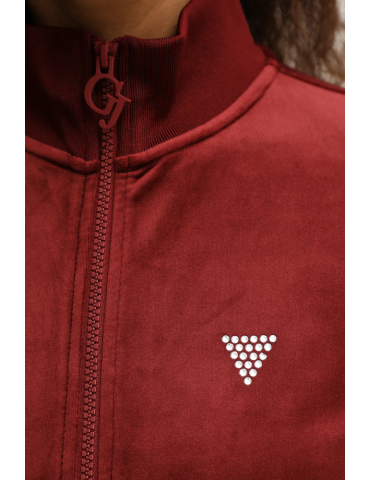 Sweat-shirt en velours à zip - GUESS