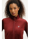 Sweat-shirt en velours à zip - GUESS